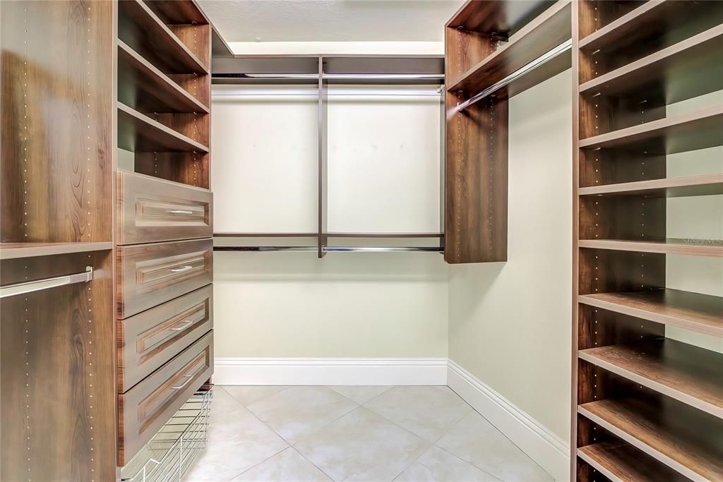 Master bedroom walk-in closet.