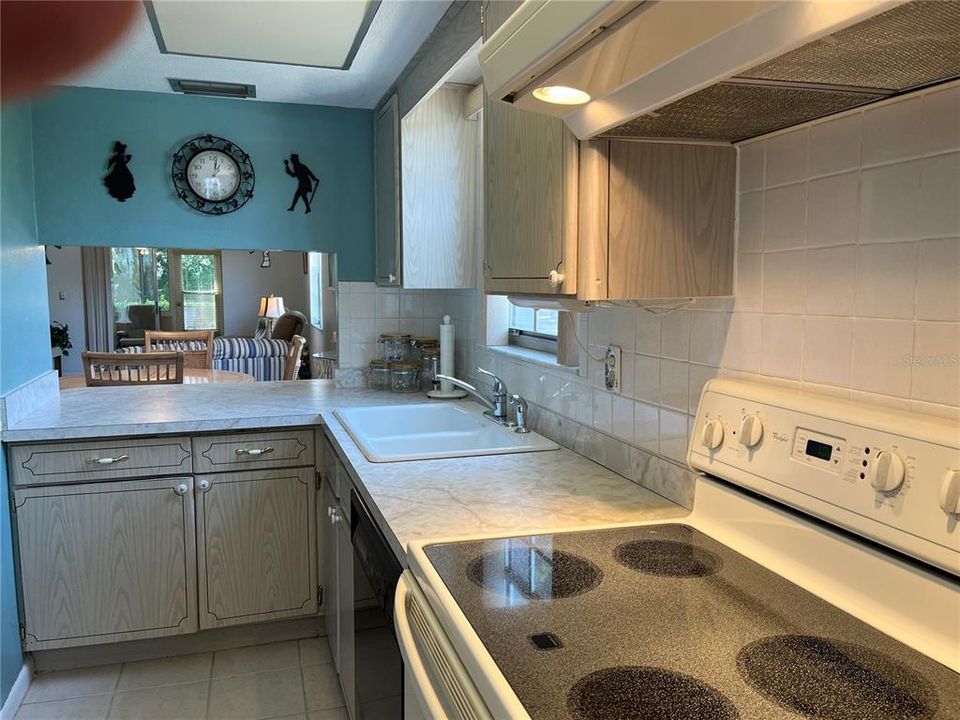 Kitchen Looking towards Pass-Thru Window to Dining