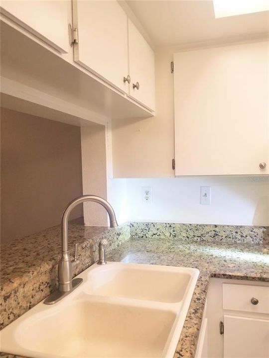 Sink with updated faucet