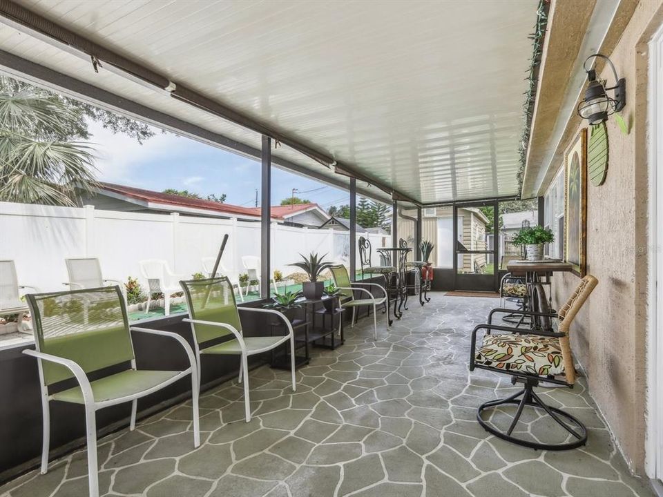 Covered and Screened Patio