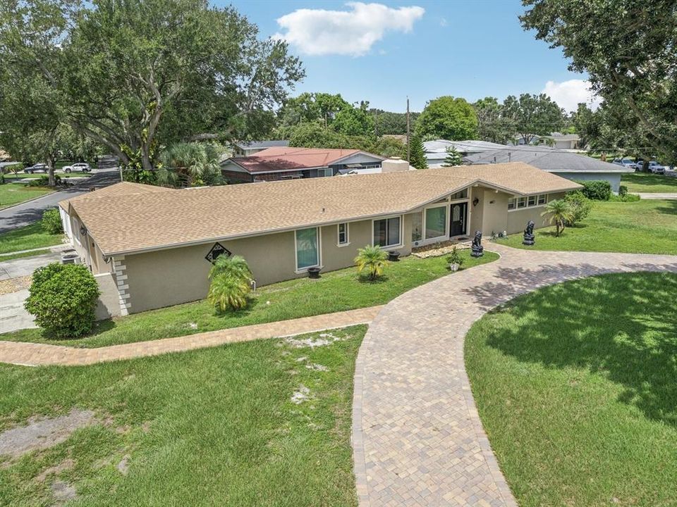 Overhead view of front property