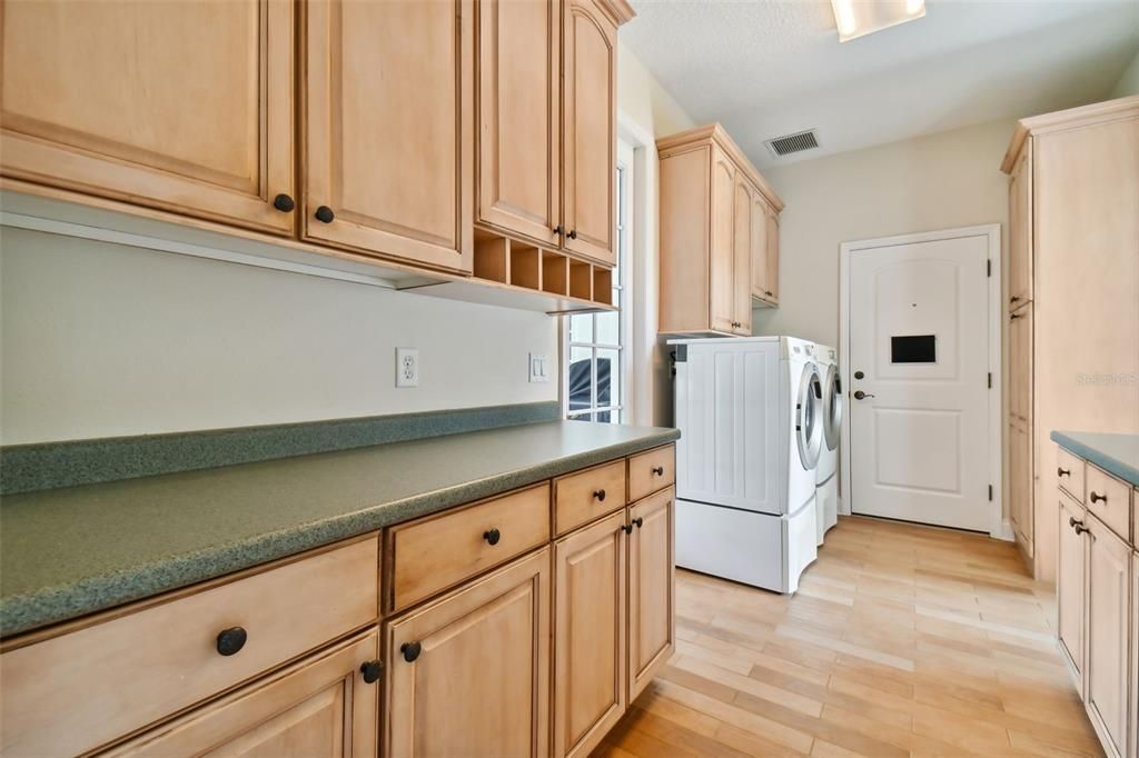 downstairs laundry room