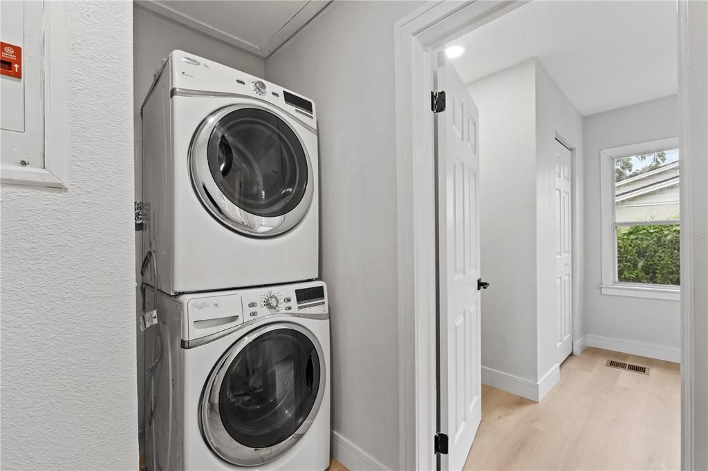 Washer & Dryer in hallway