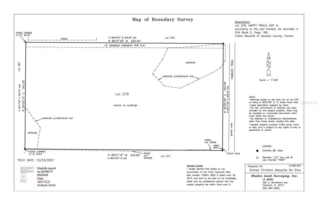 Activo con contrato: $390,000 (5.00 acres)