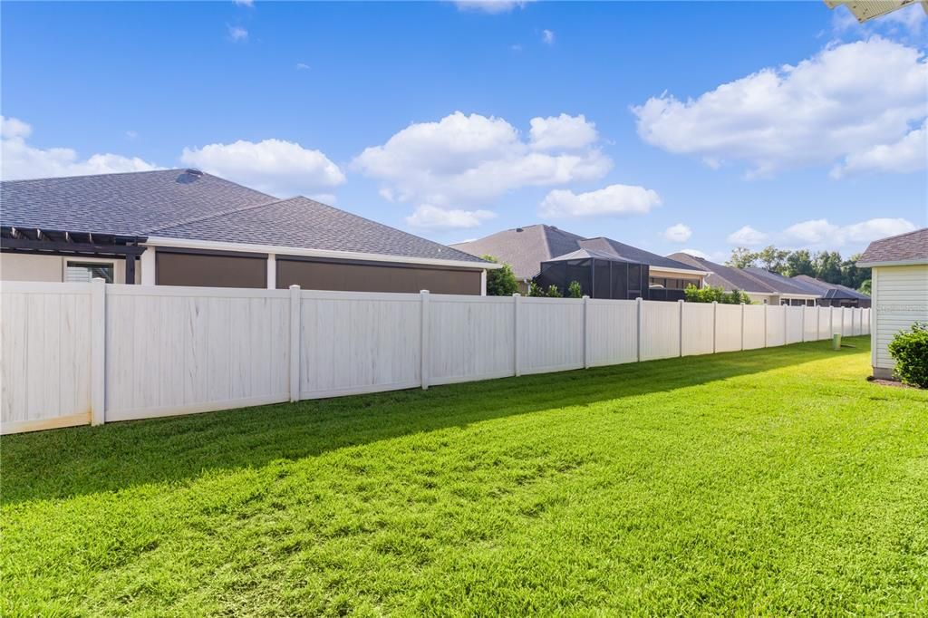 Privacy wall behind home!