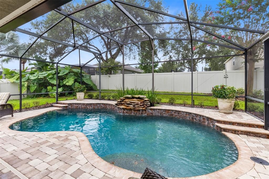 The sparkling pool is perfect for cooling off on those warm Florida days.