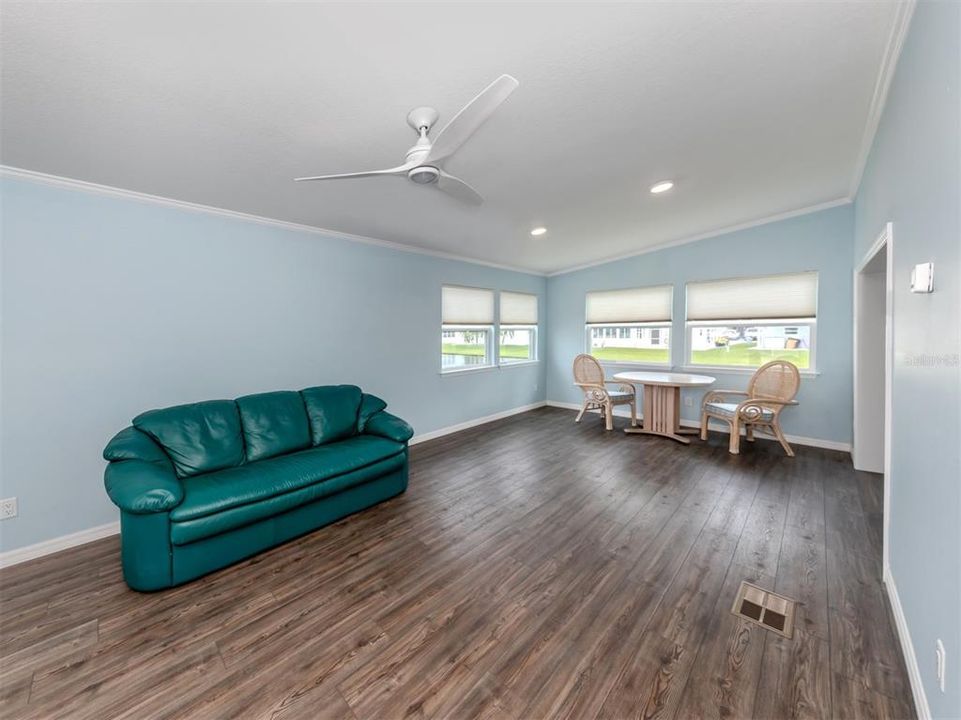 Family room with views of lake and sunsets!