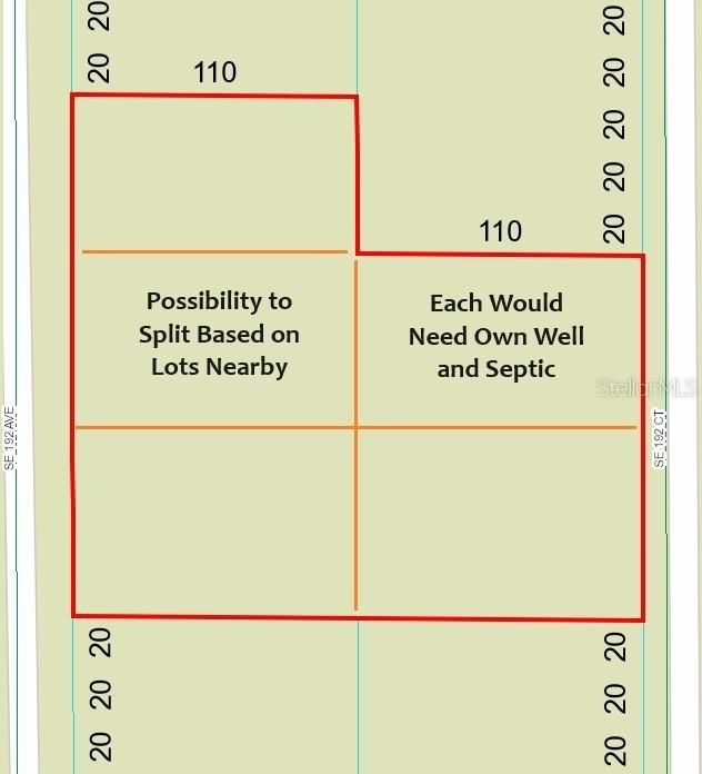 Possible Split of Existing Lots