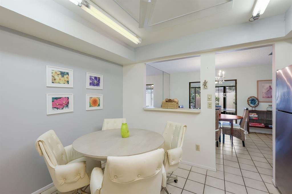 Breakfast nook in the kitchen