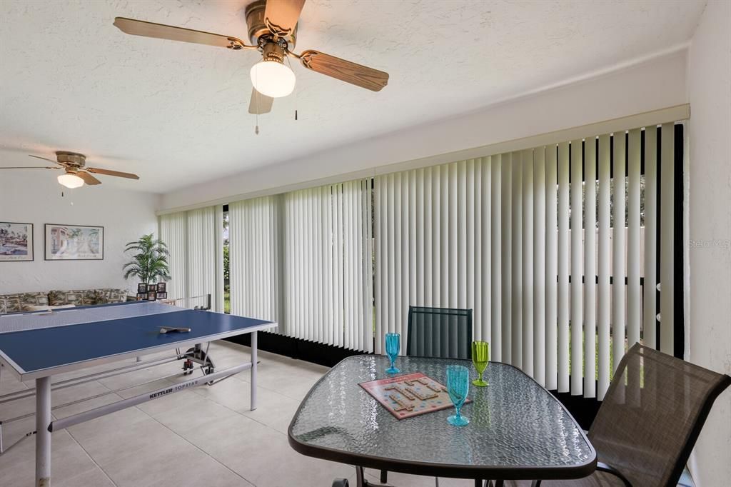 Spacious and enclosed lanai under AC!