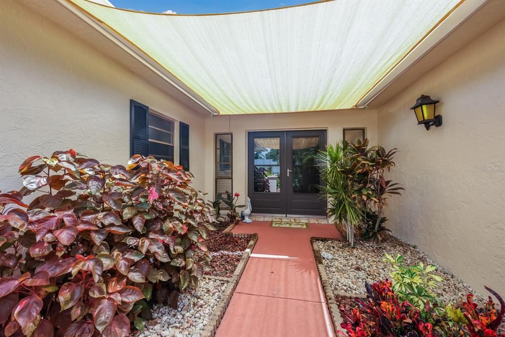 Double door entry into the open villa!