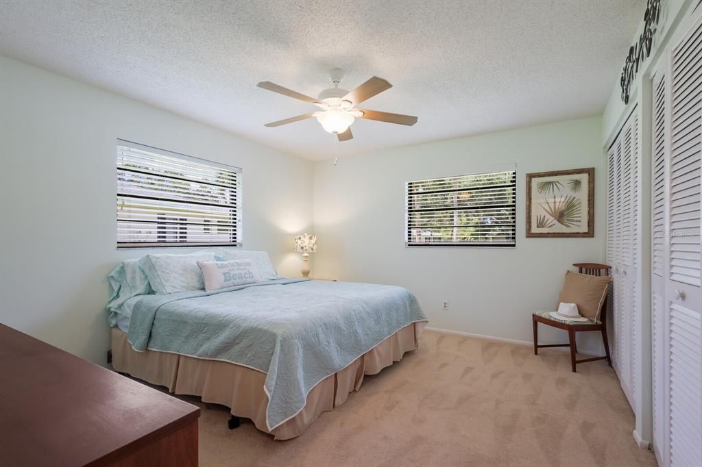 bedroom #2 - towards the front of the villa with a pocket door to close off for your guests