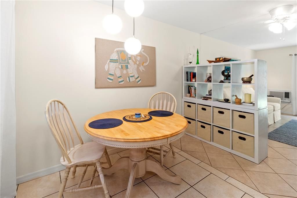 dining room overlooking the living room