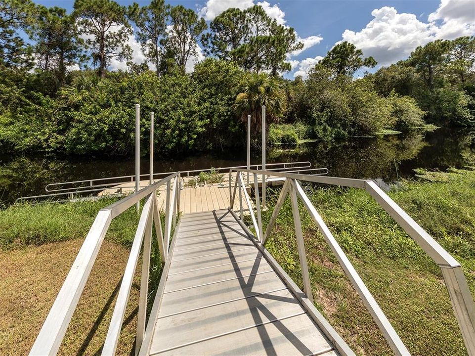 The dock at Myakkatutchee Creek is the perfect launch to take in a day of birding while you paddle in your kayak