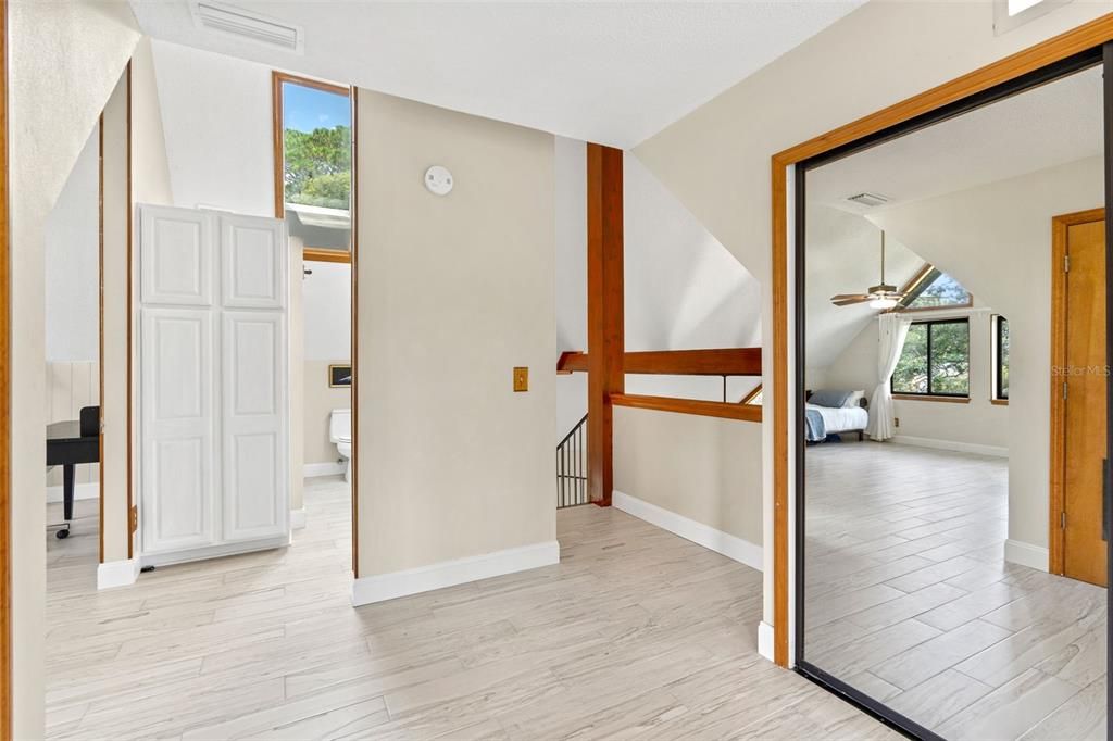 Entrance to loft upstairs primary retreat