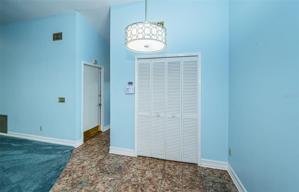 Breakfast dining area with pantry.