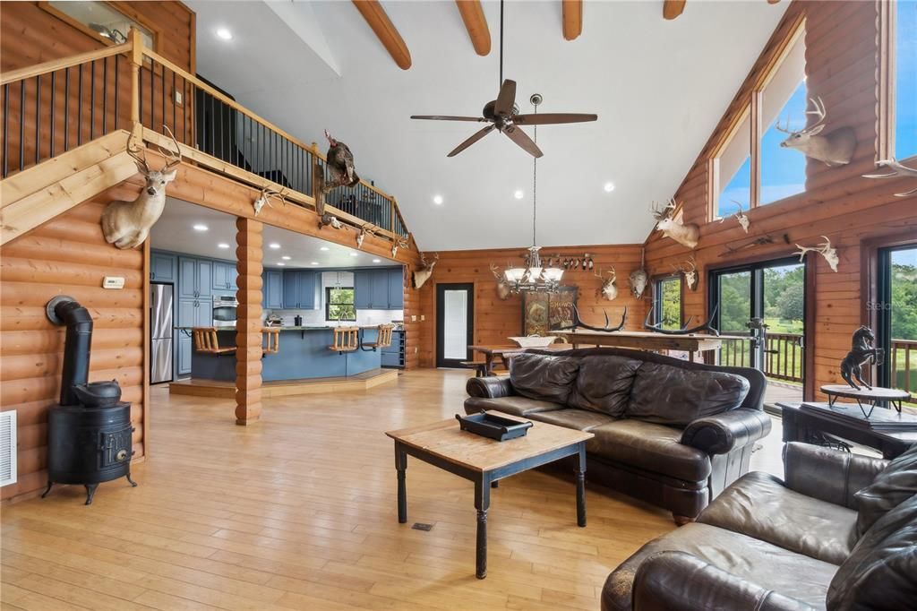 GREAT ROOM LOOKING INTO KITCHEN