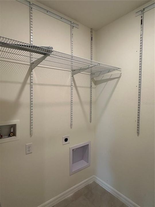 Laundry Room with Shelving - Washer and Dryer NOT Included