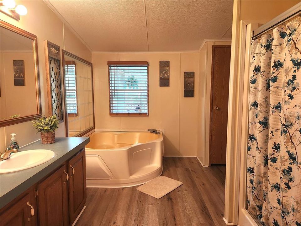 Corner Tub & Separate Shower