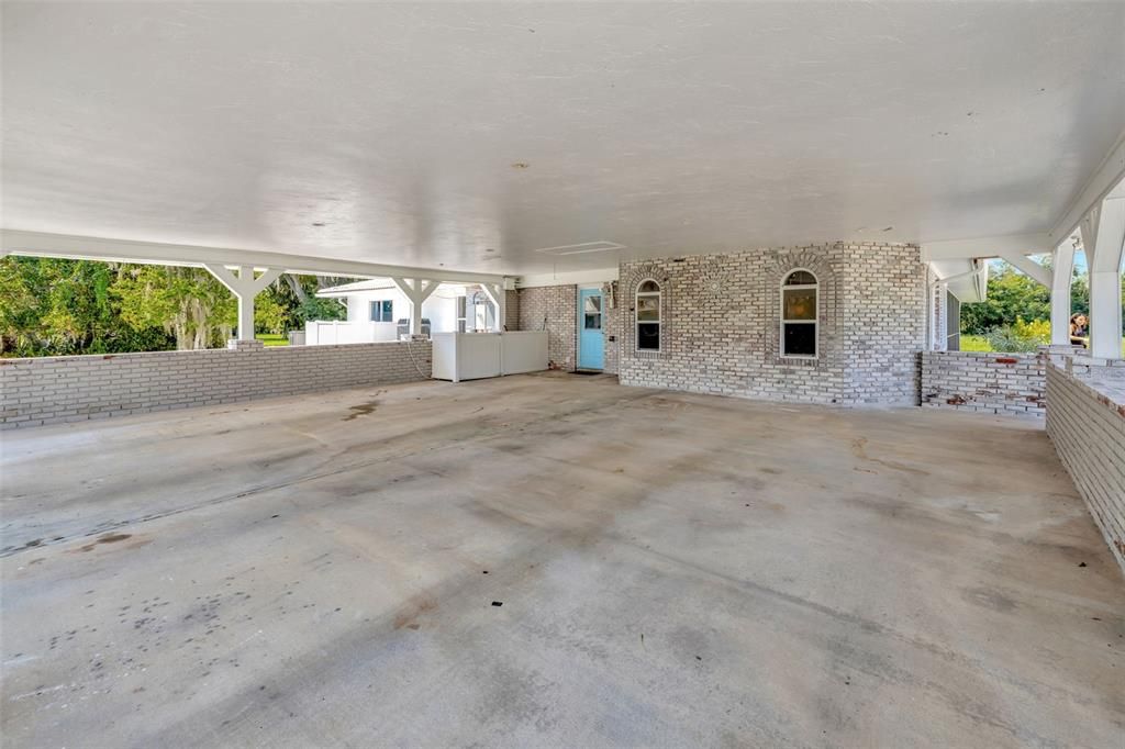 The carport is 1,262 SF. Note the back entrance to the house.