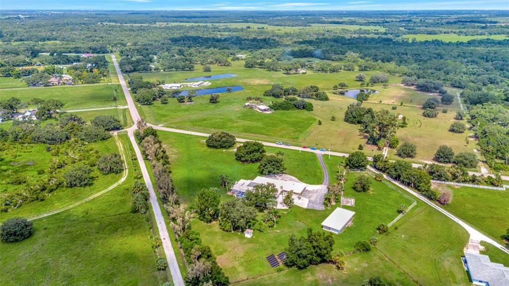 Aerial, looking SW