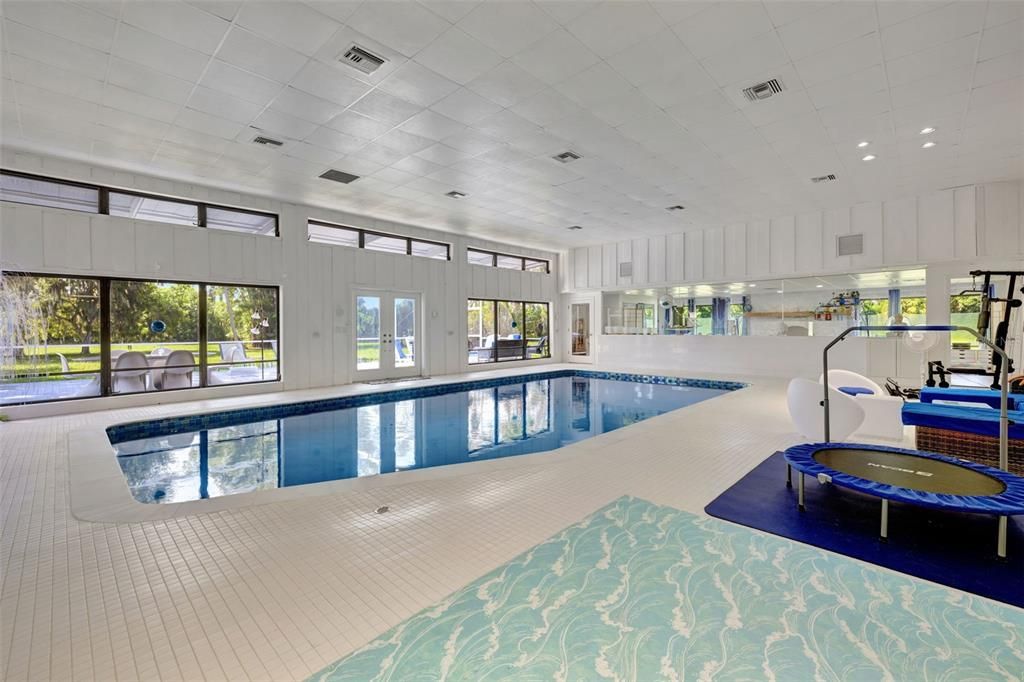 Indoor Pool, screened deck, and study