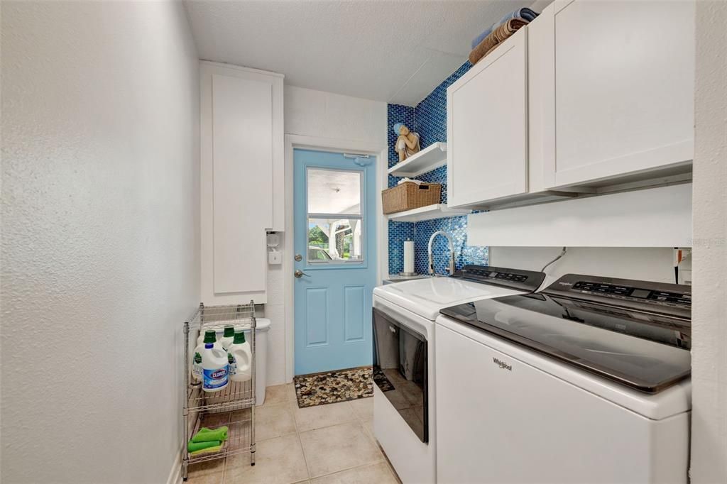 Back entrance (from the carport) and laundry room