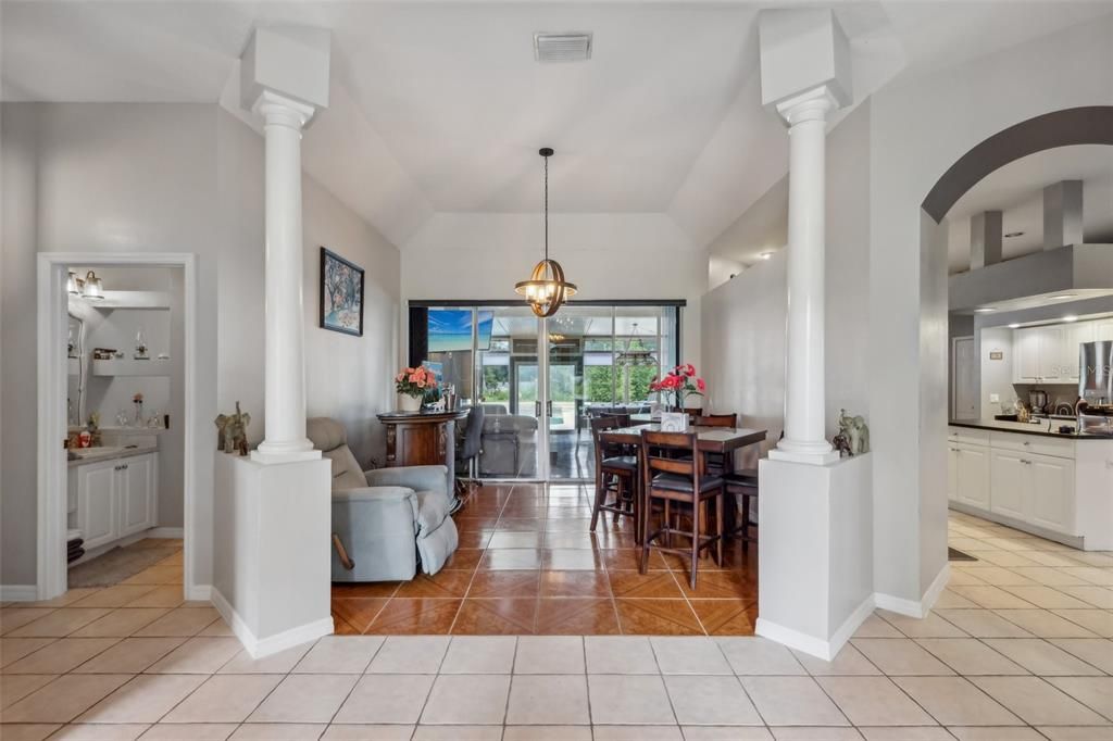 Entrance Door View of Dining room