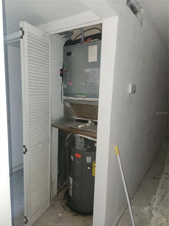 Water heater/Air Handler Closet