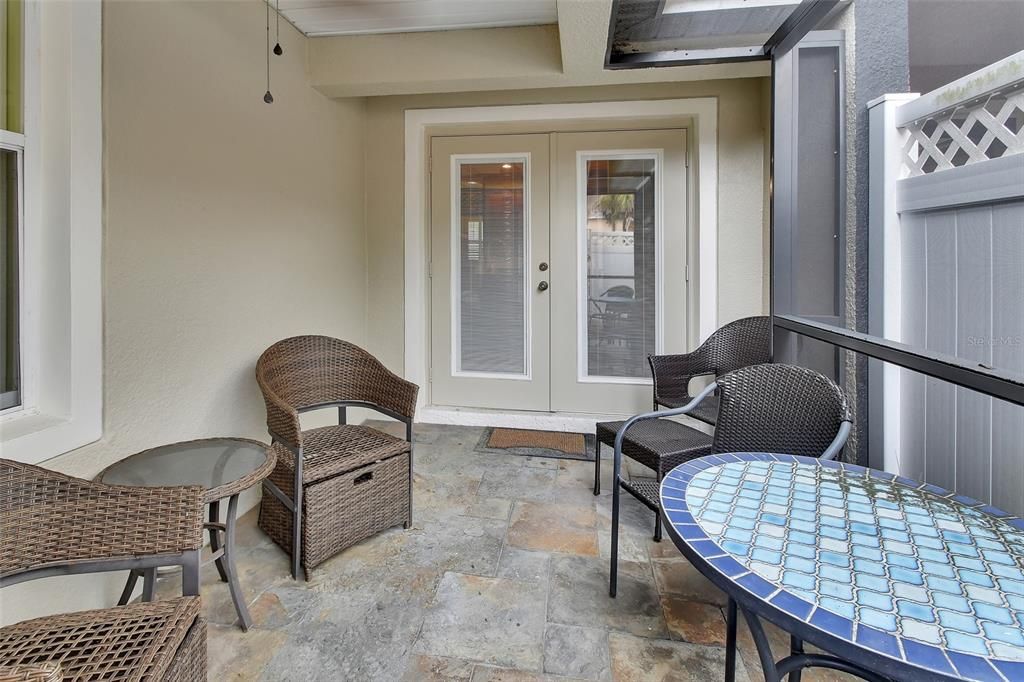 French Doors to Kitchen