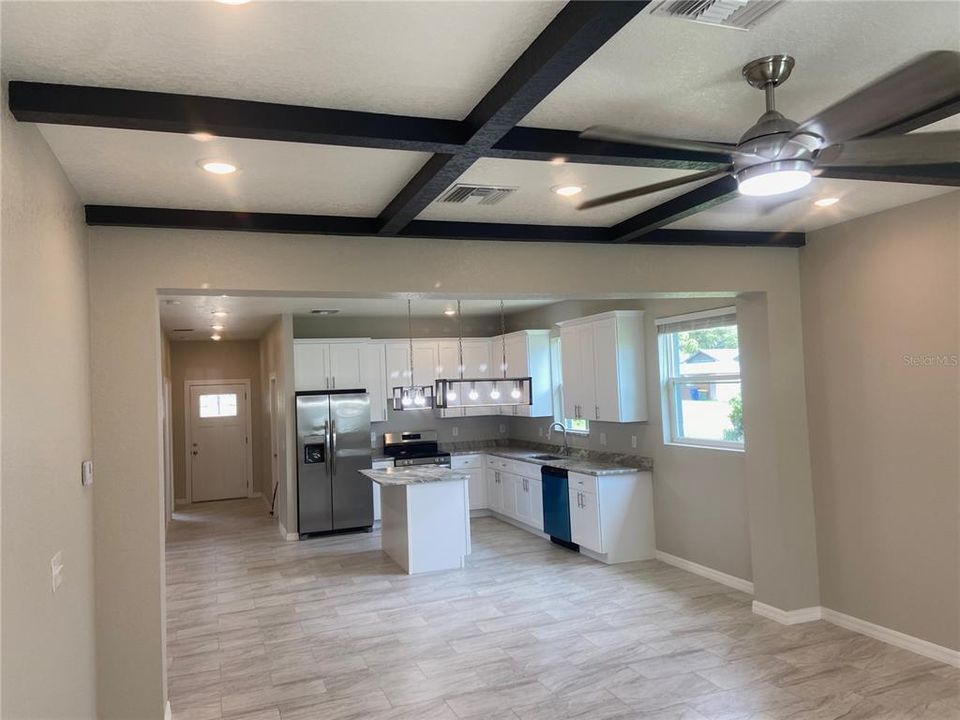 great room to open kitchen