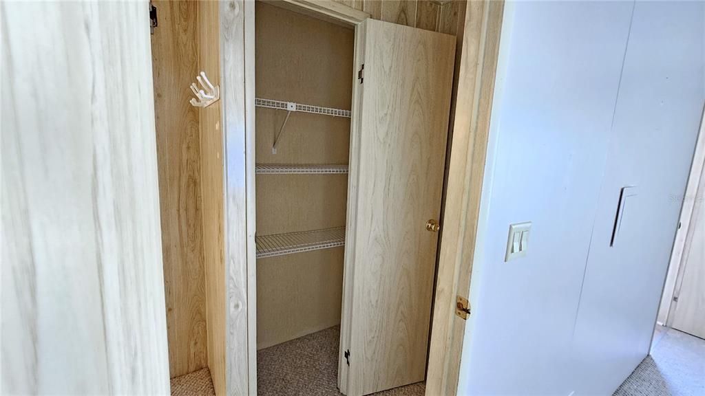 Linen/Storage Closet in Hallway