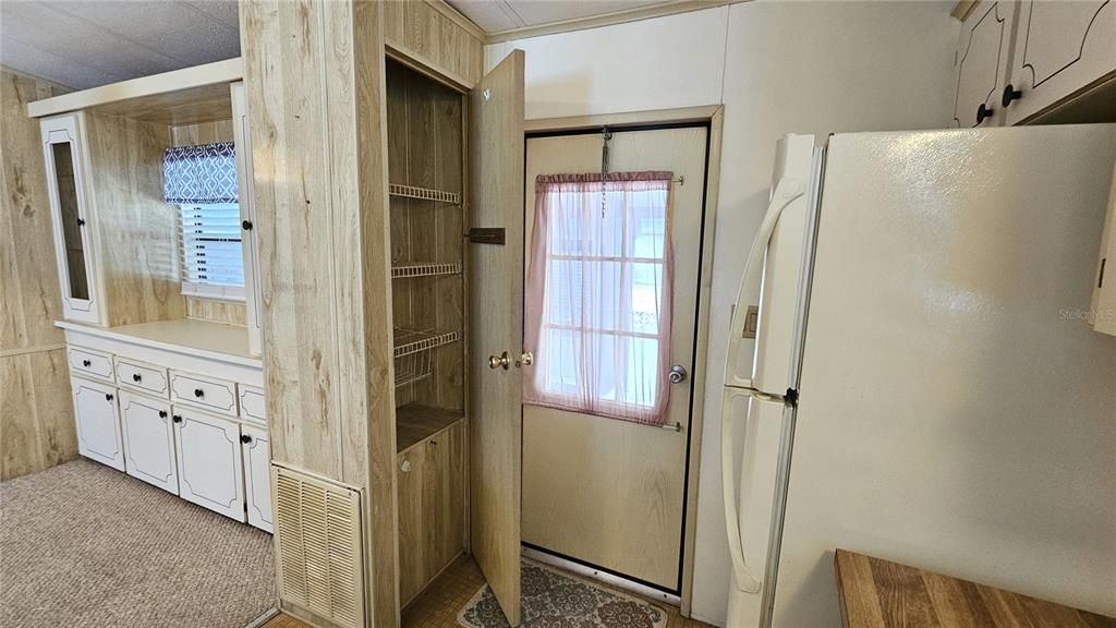 Kitchen entrance & pantry