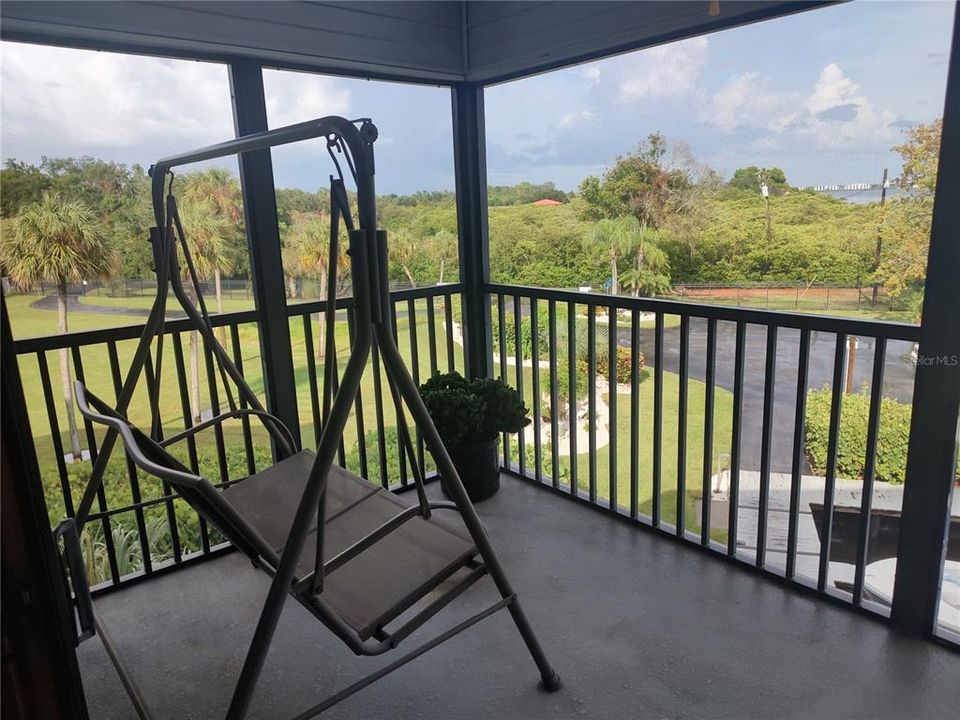 Balcony on lower level