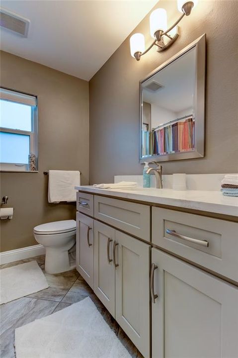 Gorgeous Taupe Oversized Vanity w/ Deep Sink, Window, Complimentary Paint..