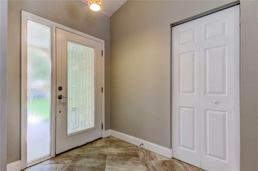 Open Foyer with Coat Storage Closet! (6x8')