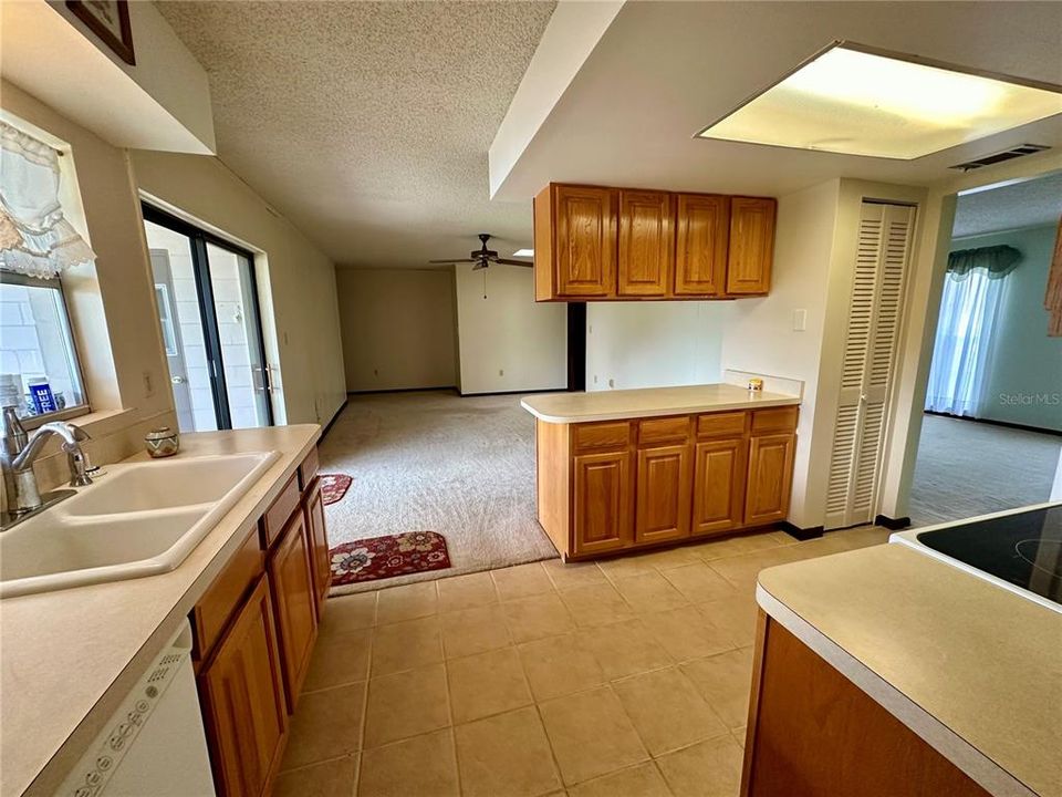 Kitchen open to Family Room