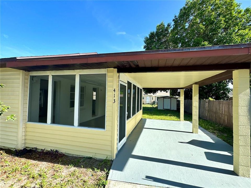 carport and porch