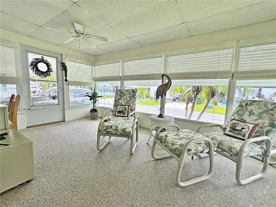 View of front enclosed porch from Living room