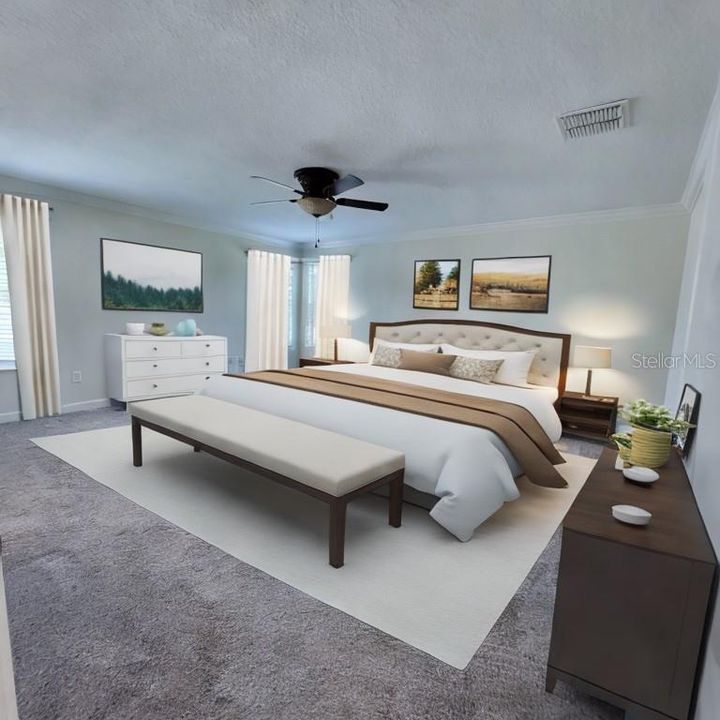 Virtual Staging Master Bedroom