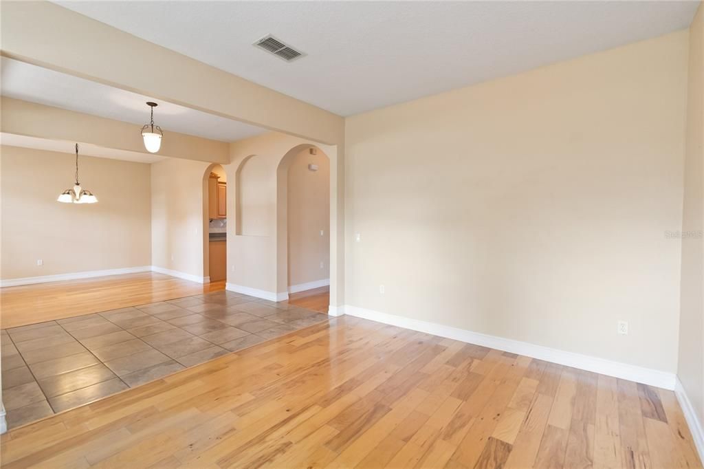 LIVING ROOM, FOYER AND DINING ROOM