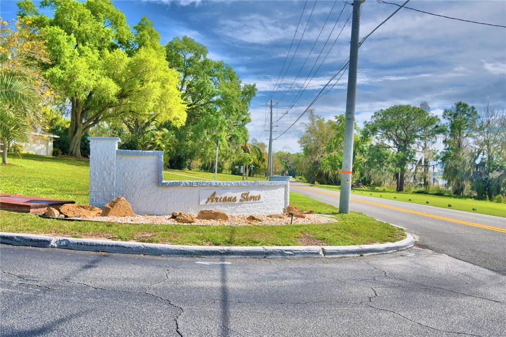 Front Entrance into Community