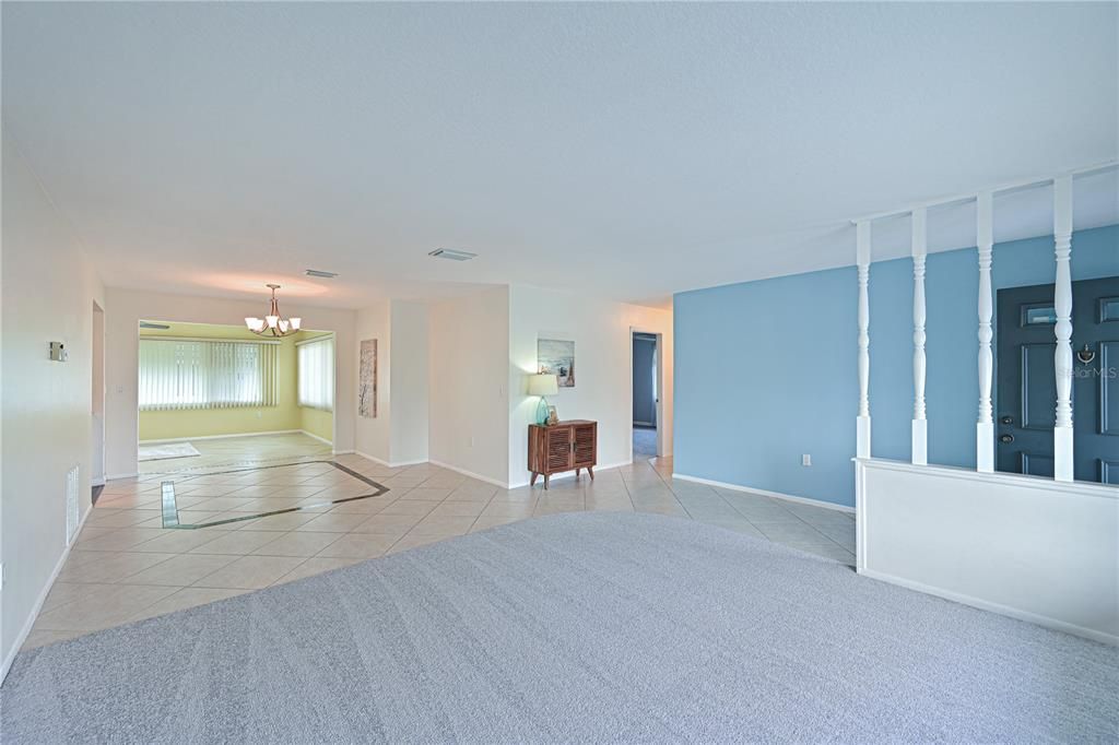 Living room and formal dining