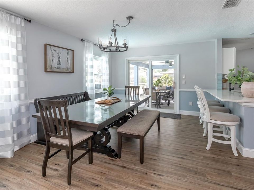 Family Room currently utilized for dining table