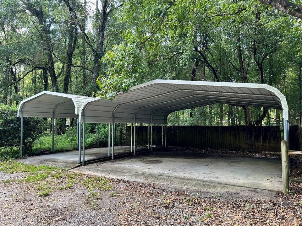 2 Carports - room for 3 cars