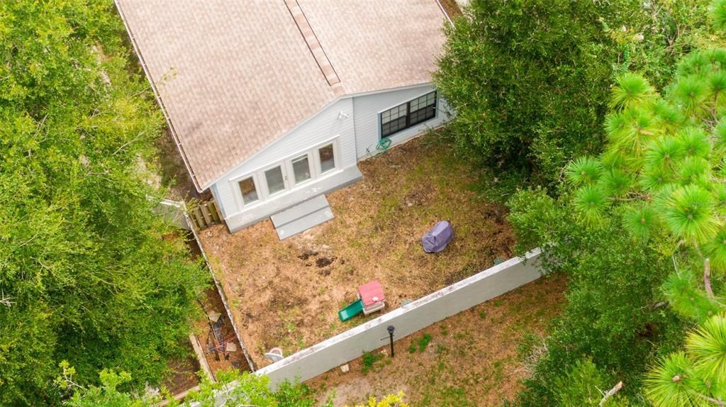 Aerial - Fenced backyard!