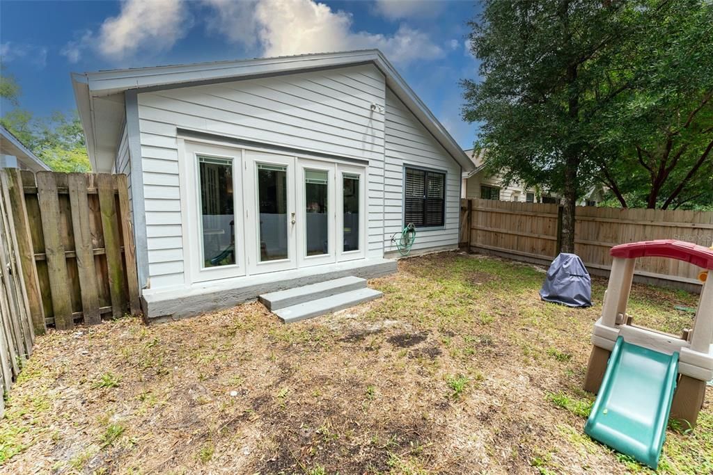 Rear French doors