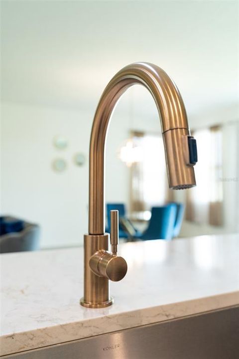 Beautiful gold faucet