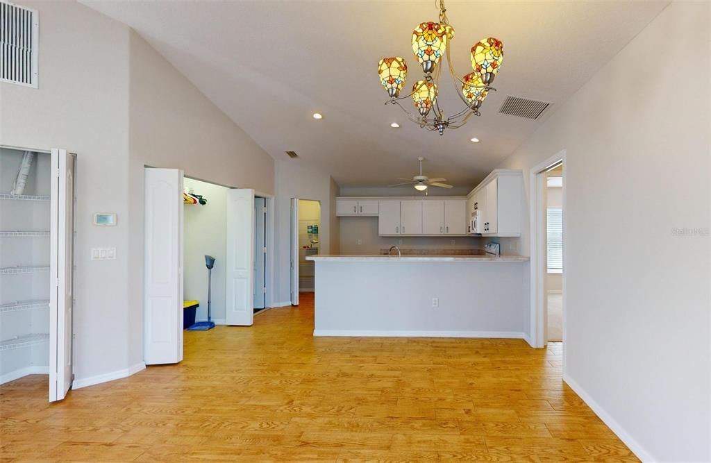 Good room for a dinette table and chairs.