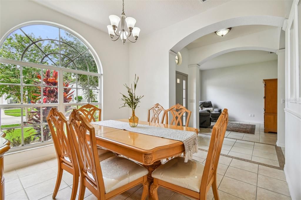 Dining room Impressive Halfmoon Window